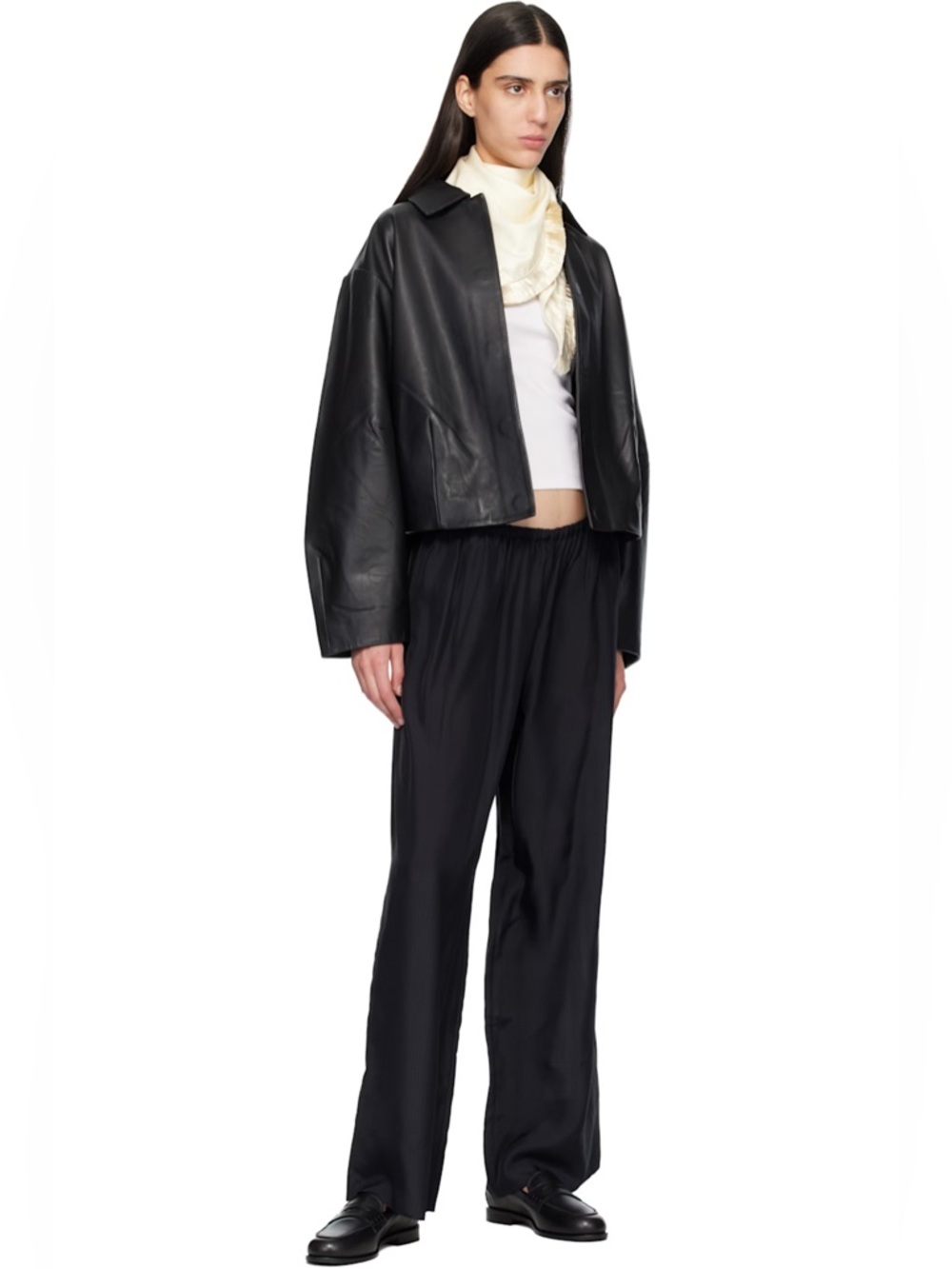 TOGA ARCHIVES PULLA FRINGE SCARF IN OFF WHITE - Picture 8 of 10